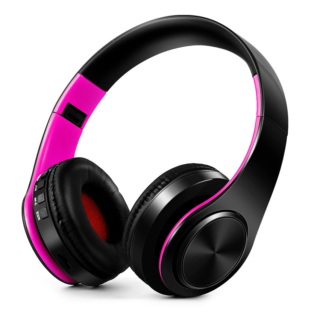 Auscultadores Bluetooth Estéreo Dourados — com Microfone