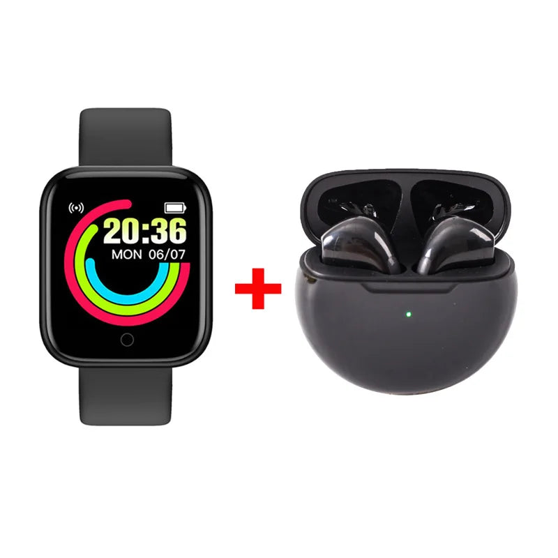 Smartwatch D20 Y68 Pro6 — Fitness, Podómetro e Monitor de Atividade