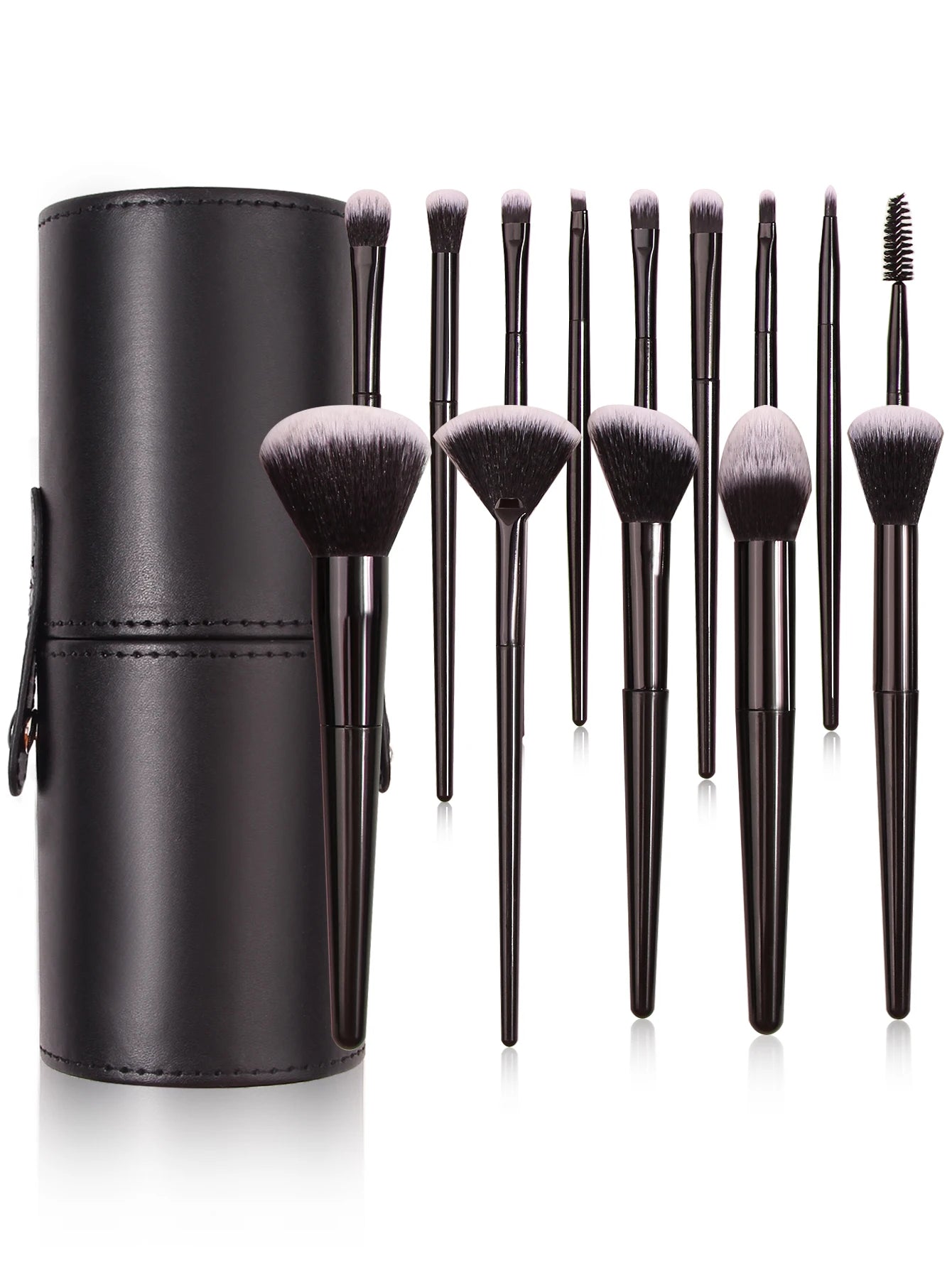 Set de Pincéis de Maquilhagem Profissional — Super Suaves para Olhos e Rosto