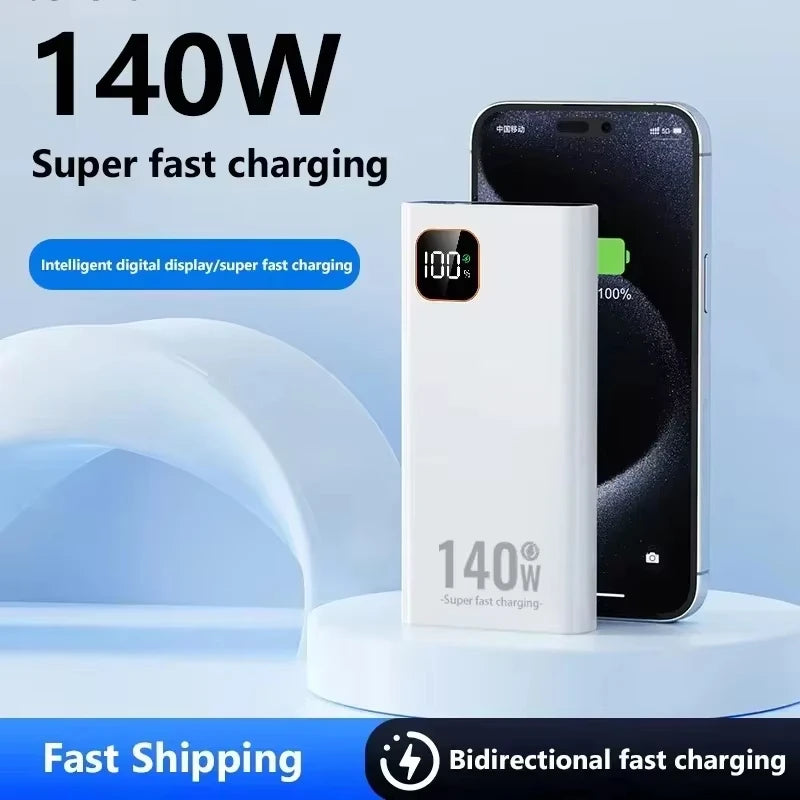 Lenovo Power Bank 200000mAh 140W — Carregamento Ultra Rápido