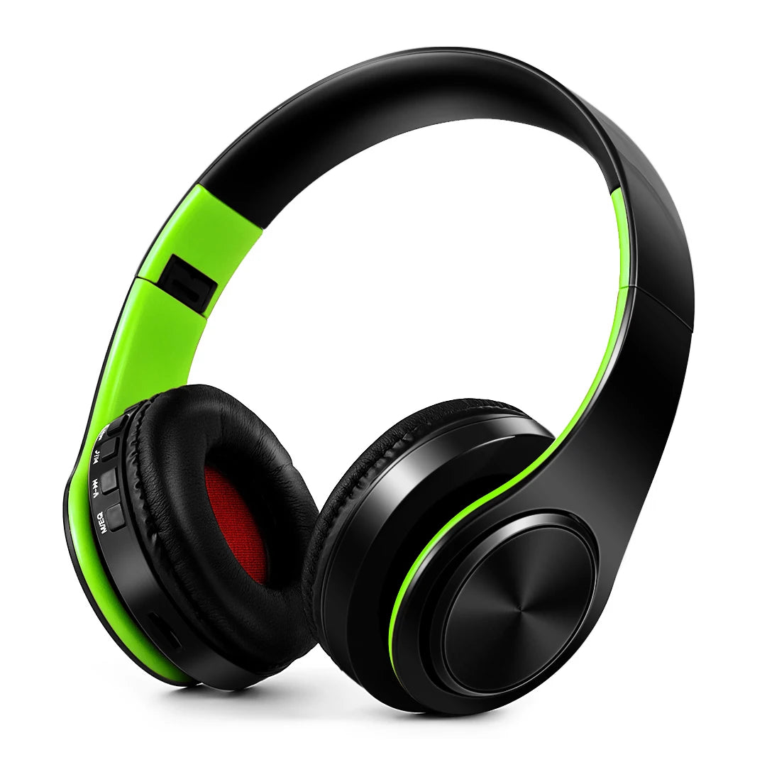 Auscultadores Bluetooth Estéreo Dourados — com Microfone