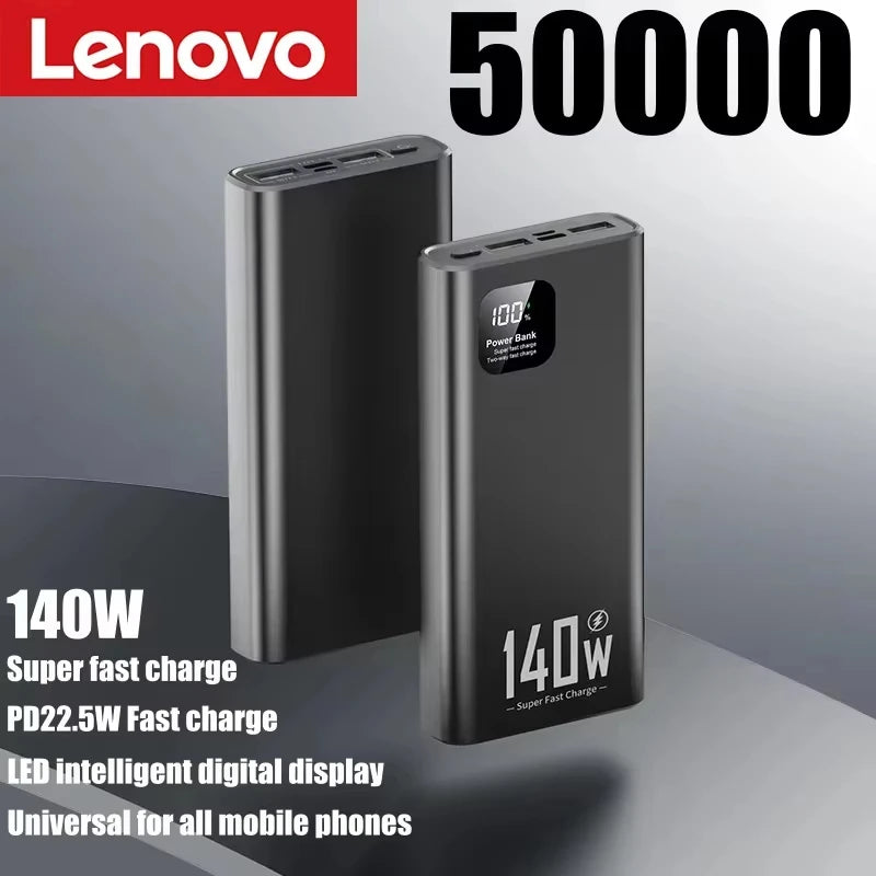 Lenovo Power Bank 200000mAh 140W — Carregamento Ultra Rápido
