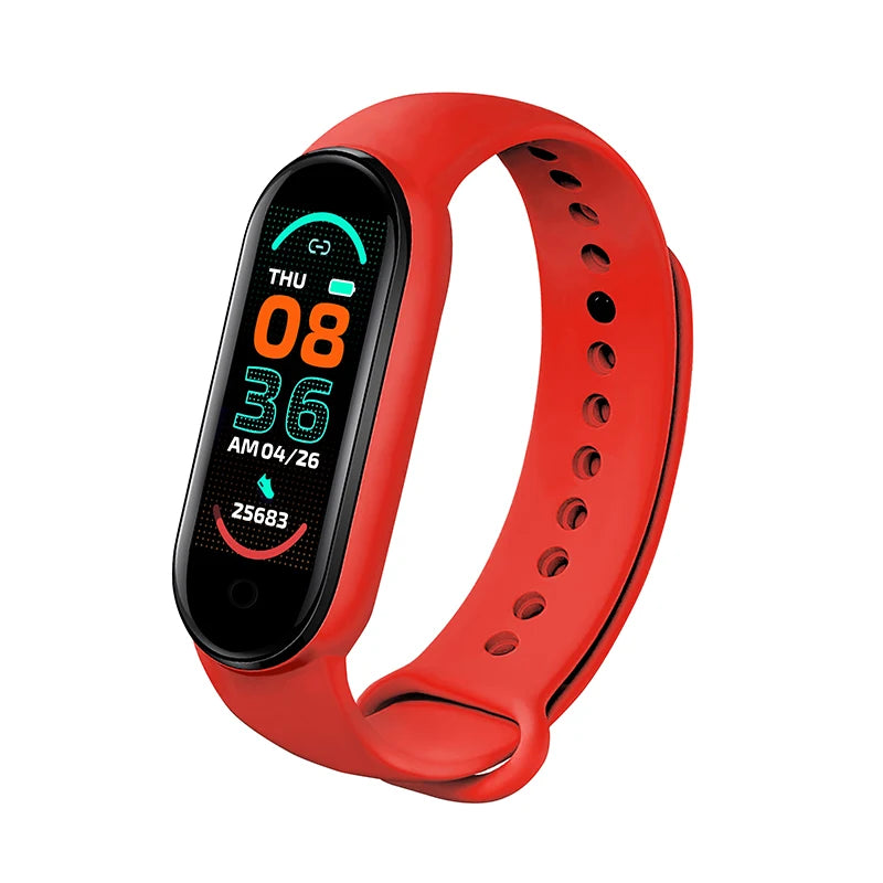 Smartwatch M6 — Pulseira Fitness com Monitor Cardíaco e Tensão Arterial