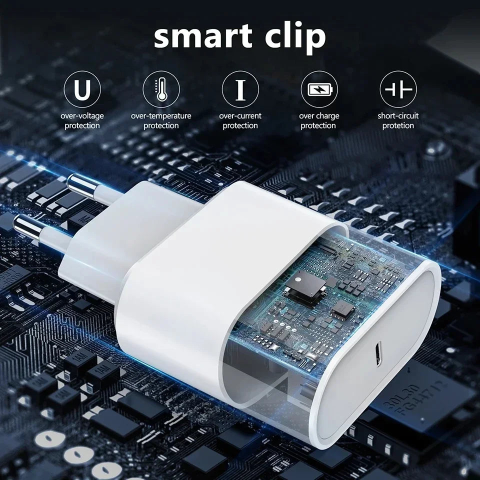 Carregador Rápido 35W PD — iPhone e iPad com Cabo USB-C