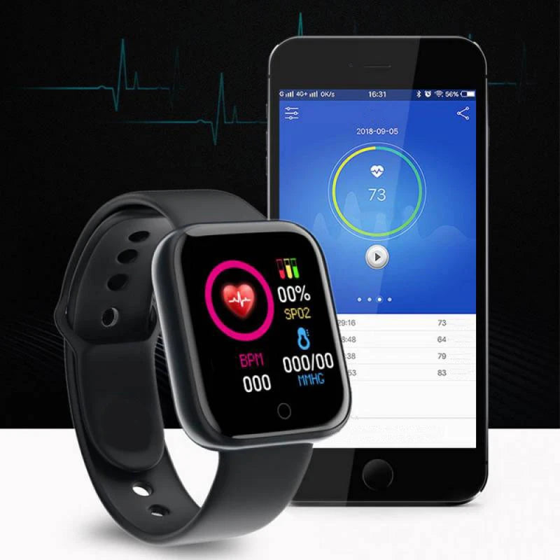 Smartwatch Unissexo — Bluetooth, Música, Fitness e Monitor de Sono