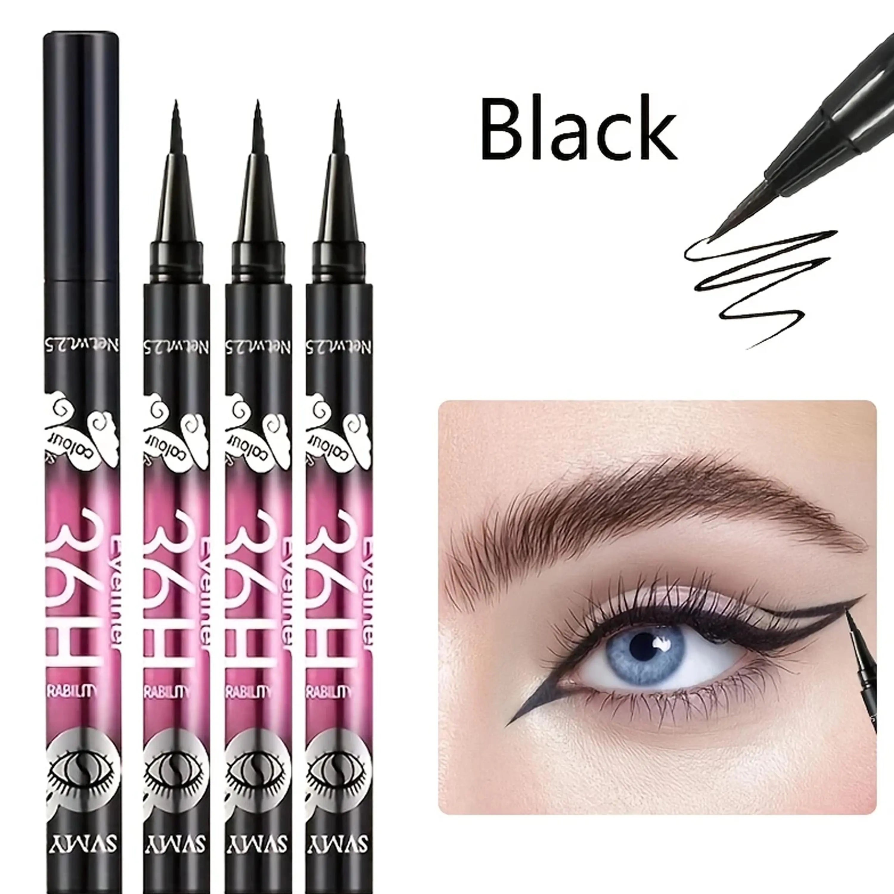 Lápis Delineador Preto à Prova de Água — Longa Duração | Pack 3 ou 5 unidades