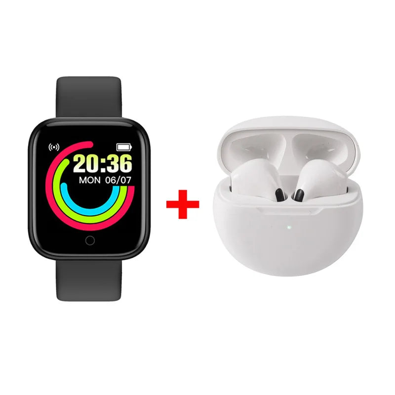 Smartwatch D20 Y68 Pro6 — Fitness, Podómetro e Monitor de Atividade