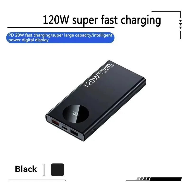 Power Bank Alta Capacidade 120W — 10000mAh a 80000mAh