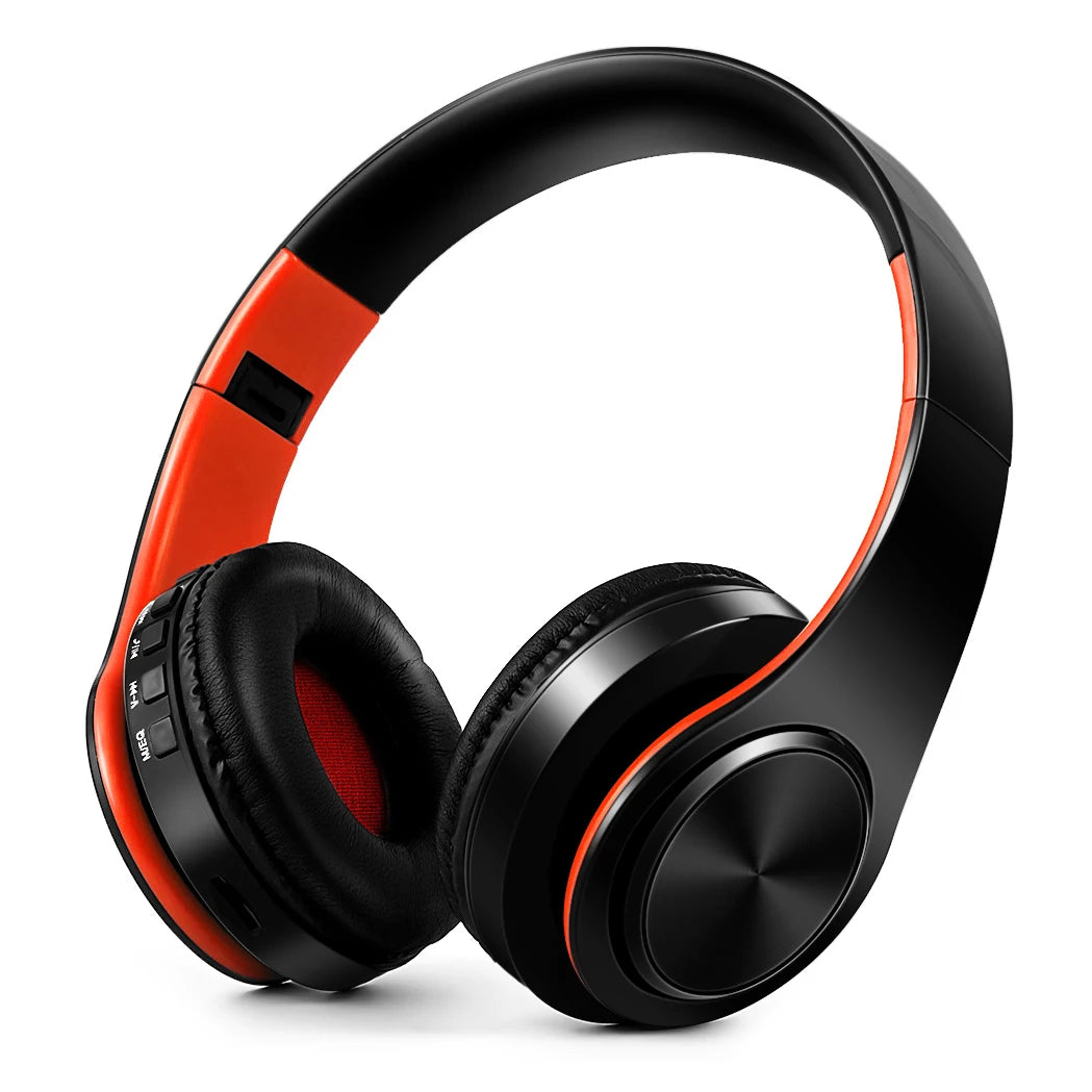 Auscultadores Bluetooth Estéreo Dourados — com Microfone