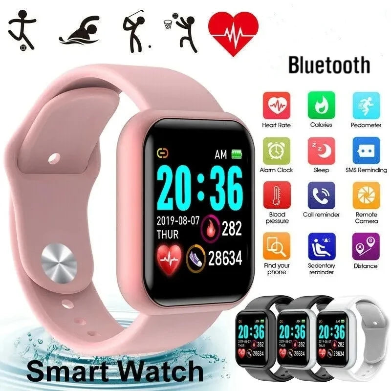 Smartwatch Unissexo — Bluetooth, Música, Fitness e Monitor de Sono
