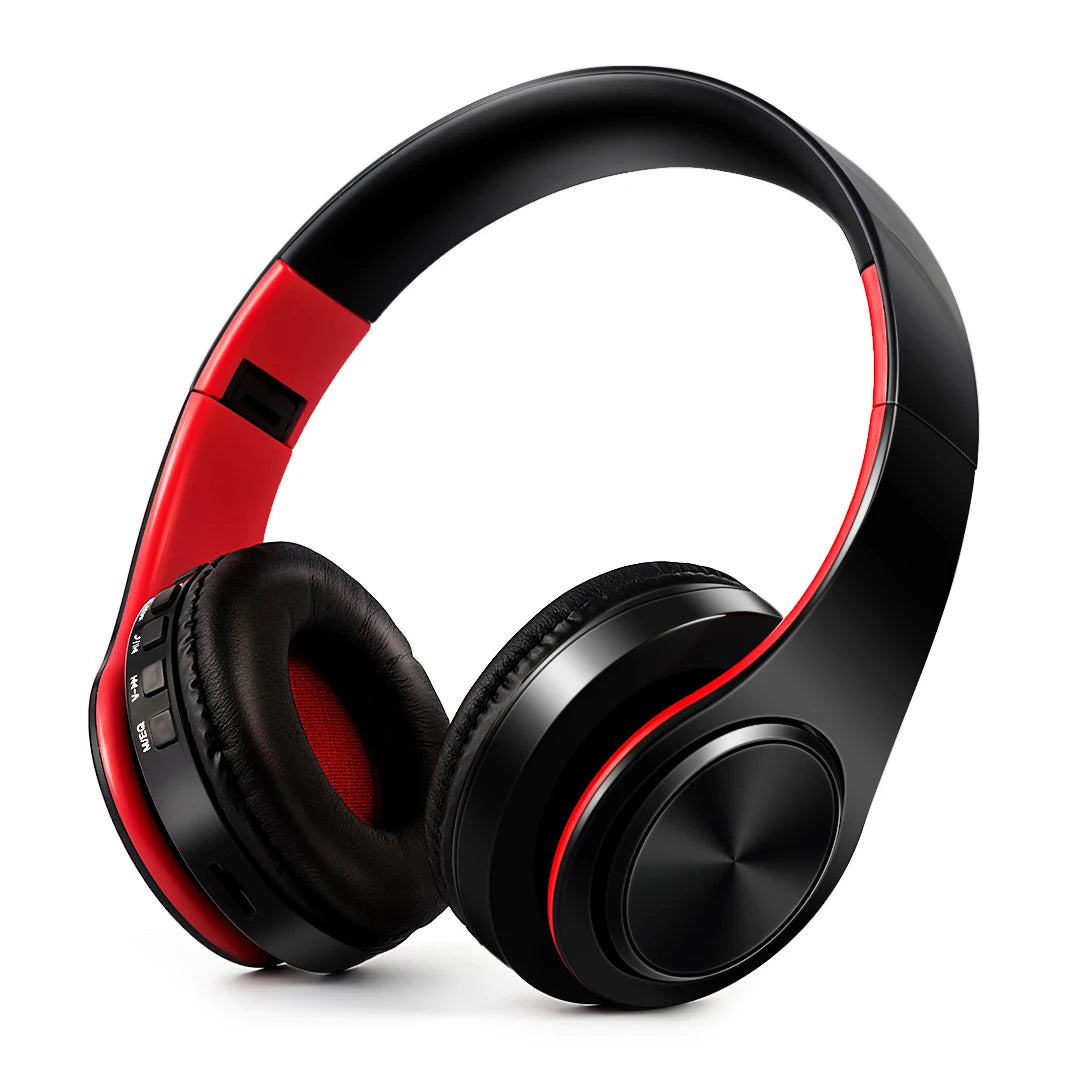 Auscultadores Bluetooth Estéreo Dourados — com Microfone