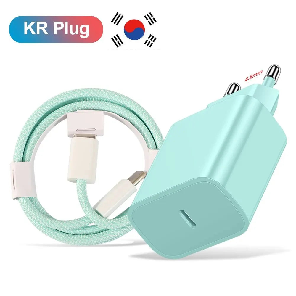 Carregador Rápido 20W USB-C — iPhone, Samsung e Xiaomi