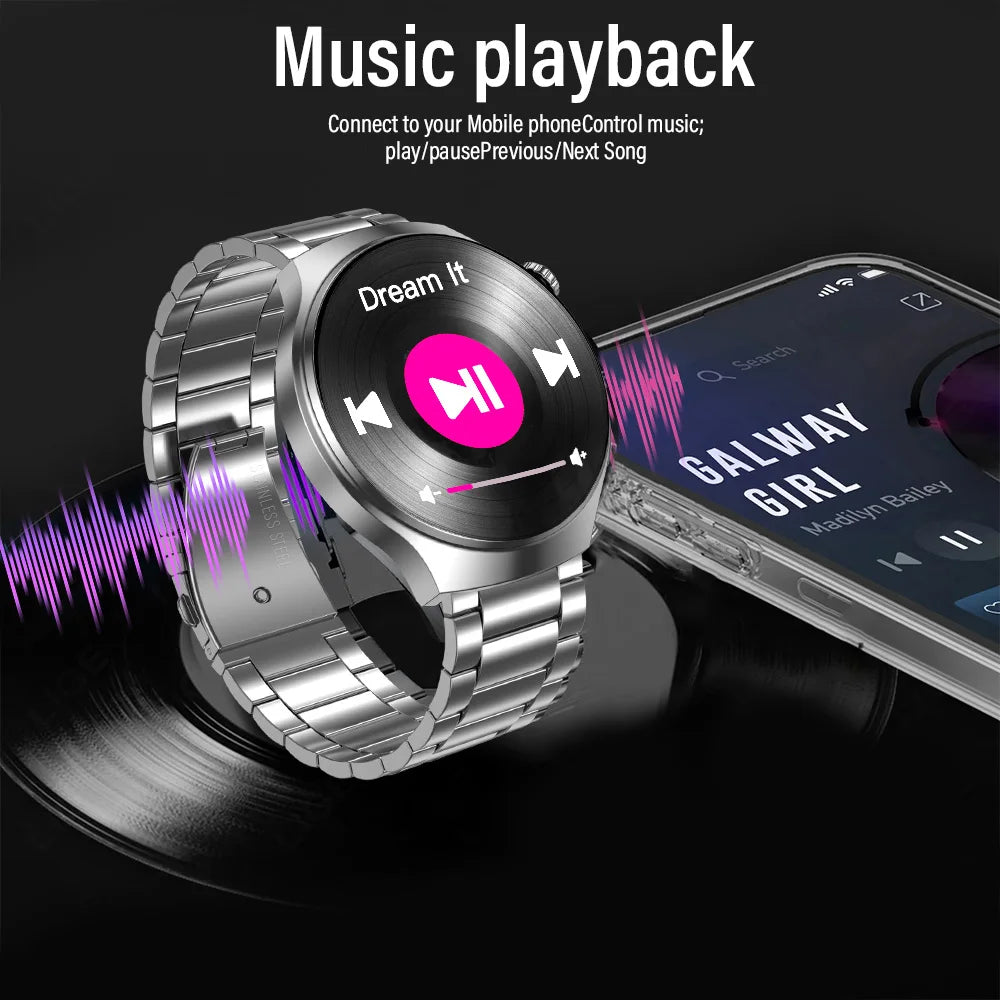 Smartwatch Masculino G.L Wear 2025 — HD, Bluetooth e Monitor de Saúde