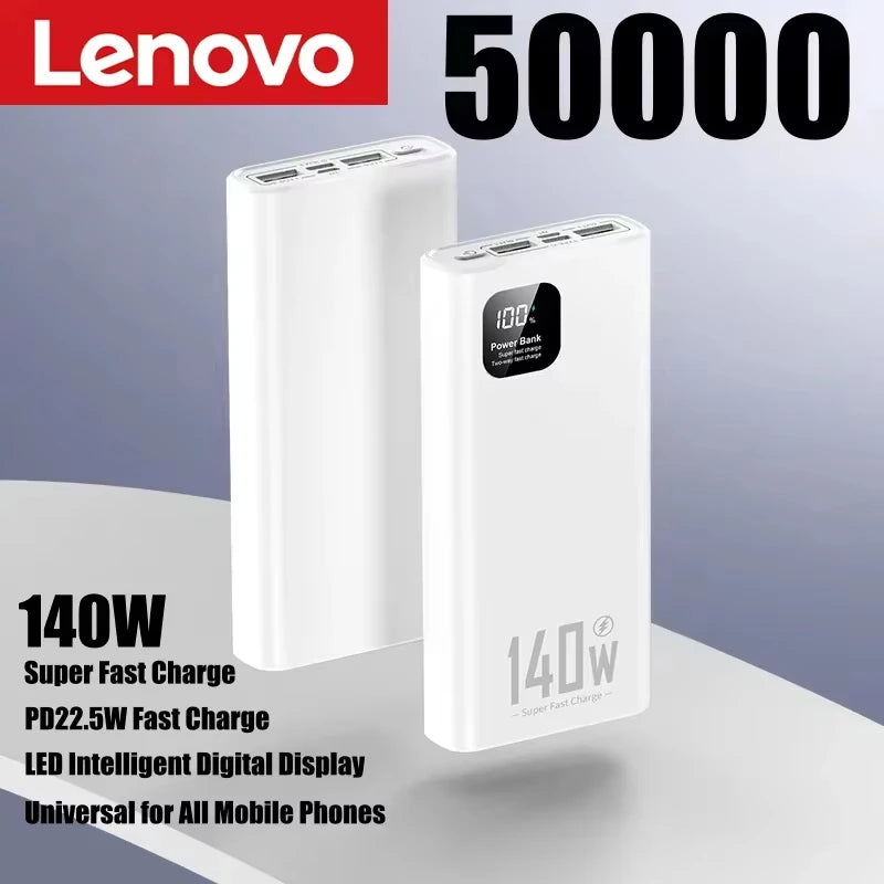 Lenovo Power Bank 200000mAh 140W — Carregamento Ultra Rápido