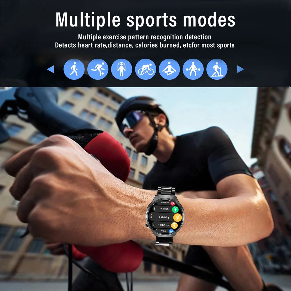 Smartwatch Masculino G.L Wear 2025 — HD, Bluetooth e Monitor de Saúde