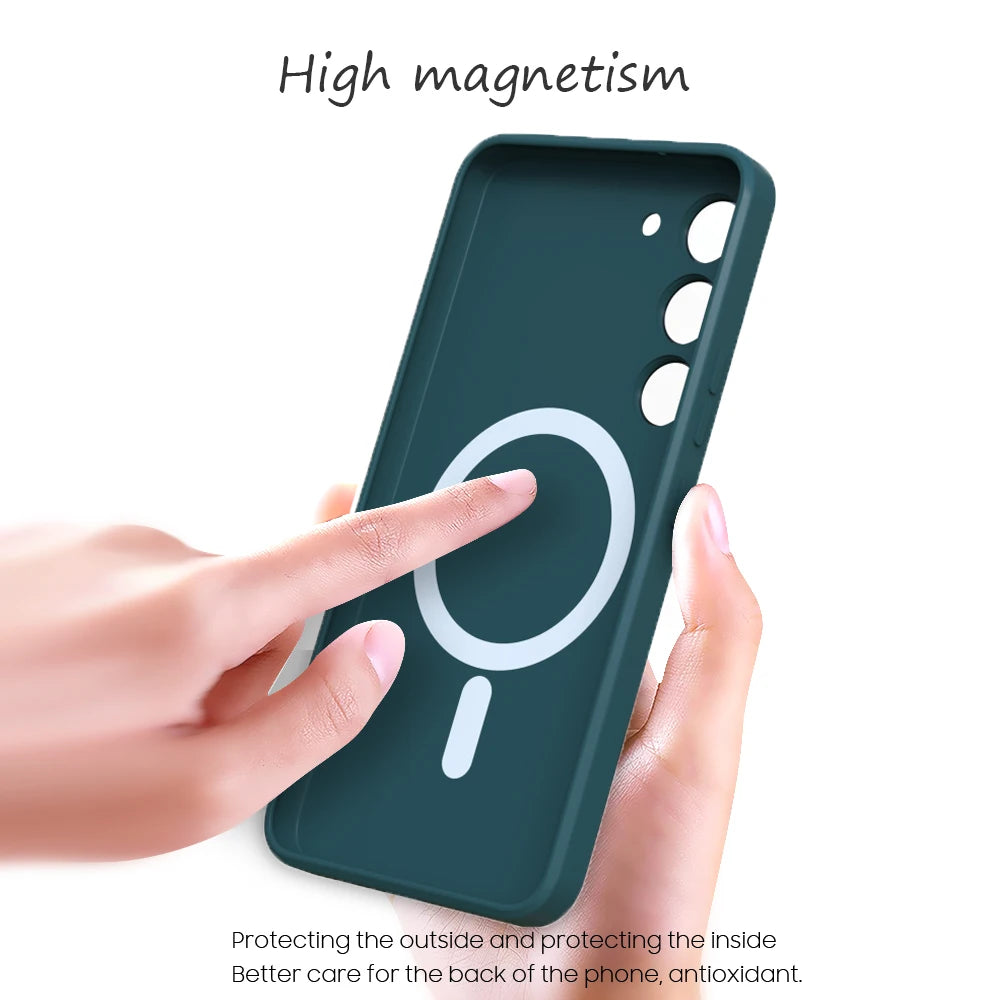 Capa Silicone Magnética MagSafe para Samsung Galaxy