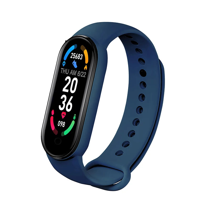 Smartwatch M6 — Pulseira Fitness com Monitor Cardíaco e Tensão Arterial