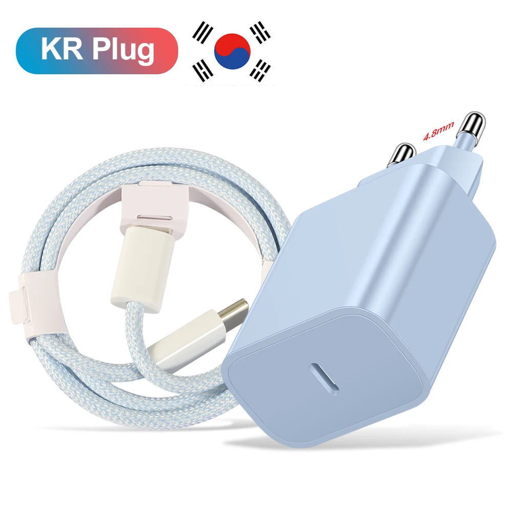 Carregador Rápido 20W USB-C — iPhone, Samsung e Xiaomi