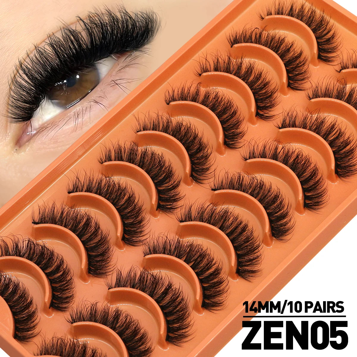 Pestanas Postiças 3D Reutilizáveis — Look Natural Olho de Gato | 5/7/10 Pares