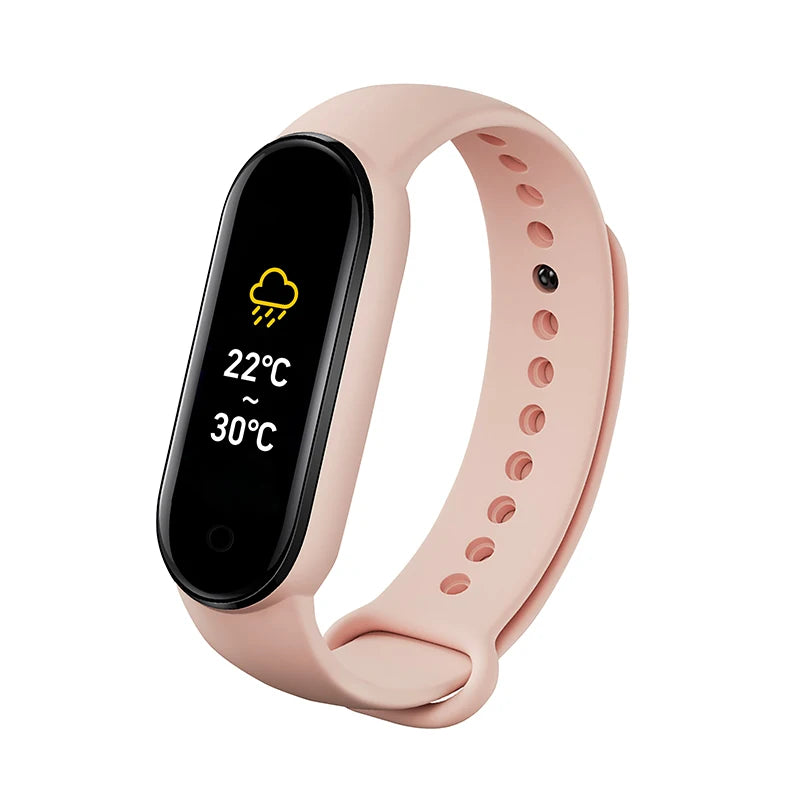 Smartwatch M6 — Pulseira Fitness com Monitor Cardíaco e Tensão Arterial