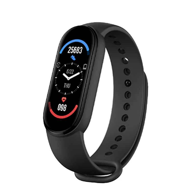 Smartwatch M6 — Pulseira Fitness com Monitor Cardíaco e Tensão Arterial