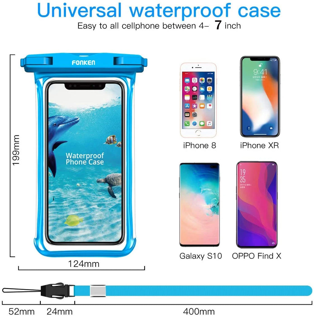 Saco Impermeável Universal para Telemóvel — iPhone, Samsung, Xiaomi, Huawei