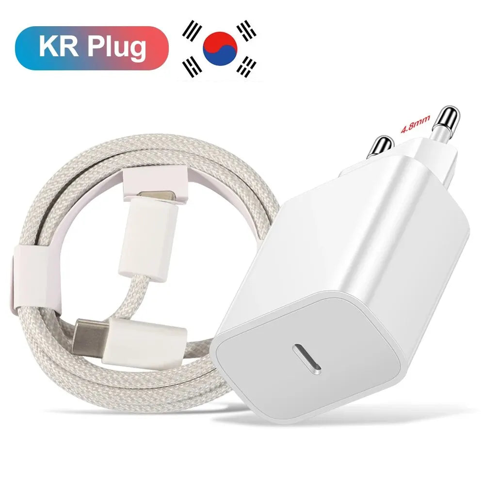 Carregador Rápido 20W USB-C — iPhone, Samsung e Xiaomi