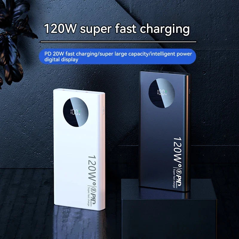 Power Bank Alta Capacidade 120W — 10000mAh a 80000mAh