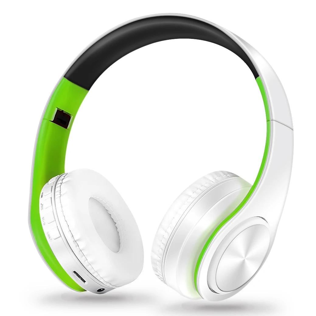 Auscultadores Bluetooth Estéreo Dourados — com Microfone