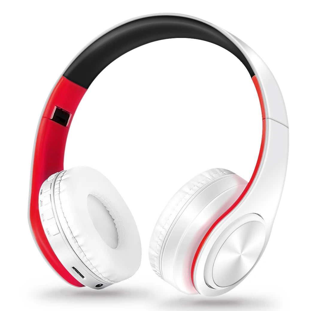 Auscultadores Bluetooth Estéreo Dourados — com Microfone