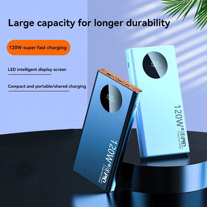 Power Bank Alta Capacidade 120W — 10000mAh a 80000mAh