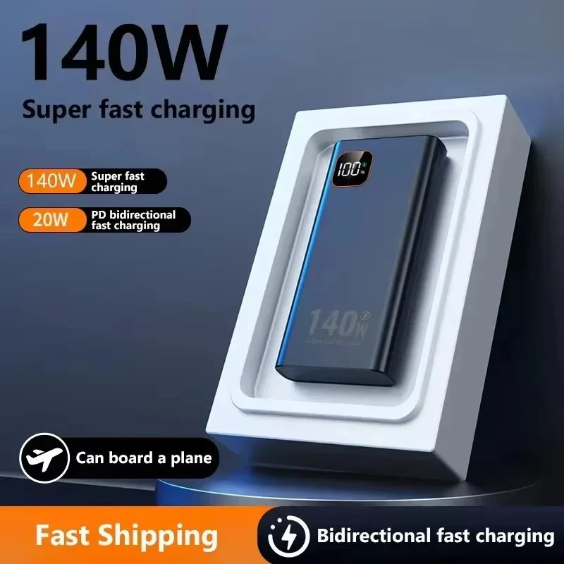 Lenovo Power Bank 200000mAh 140W — Carregamento Ultra Rápido