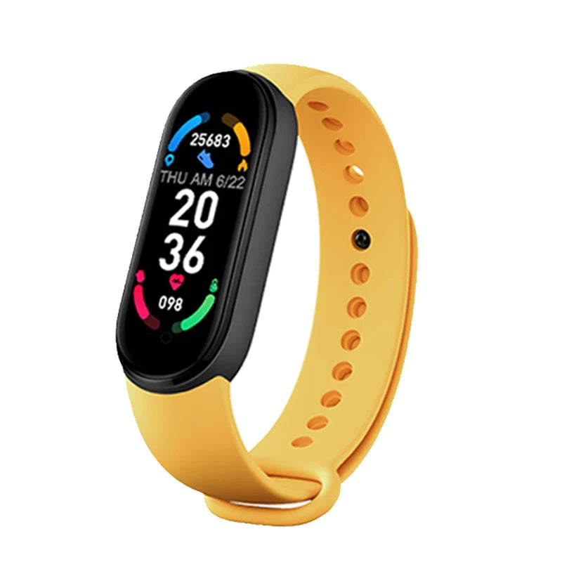 Smartwatch M6 — Pulseira Fitness com Monitor Cardíaco e Tensão Arterial